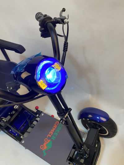 Трицикл GreenCamel Кольт 801 FAT (36V 15,6Ah 2x400W), синий